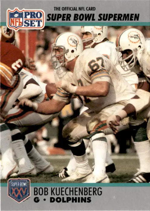 1990-91 Pro Set Super Bowl XXV Silver Anniversary #65 Bob Kuechenberg - Football Card Single