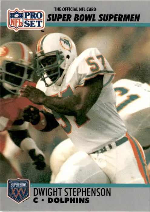 1990-91 Pro Set Super Bowl XXV Silver Anniversary #72 Dwight Stephenson - Football Card Single
