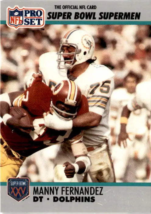 1990-91 Pro Set Super Bowl XXV Silver Anniversary #83 Manny Fernandez - Football Card Single