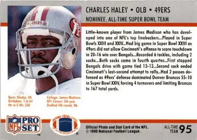 1990-91 Pro Set Super Bowl XXV Silver Anniversary #95 Charles Haley - Football Card Single