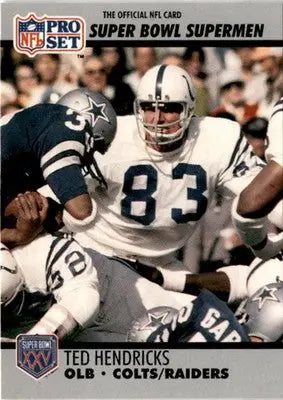 1990-91 Pro Set Super Bowl XXV Silver Anniversary #97 Ted Hendricks - Football Card Single