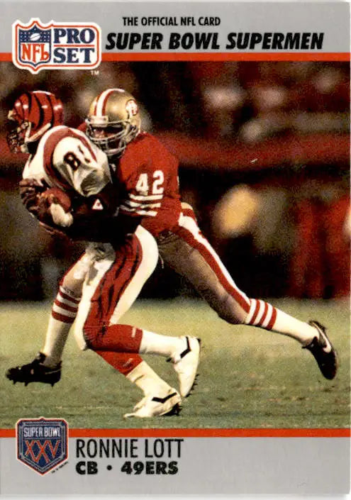 1990-91 Pro Set Super Bowl XXV Silver Anniversary Commemorative #105 Ronnie Lott - Football Card Single