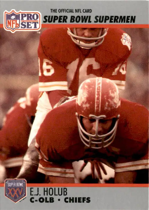 1990-91 Pro Set Super Bowl XXV Silver Anniversary Commemorative #130 E.J. Holub - Football Card Single