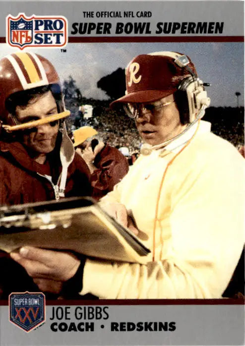 1990-91 Pro Set Super Bowl XXV Silver Anniversary Commemorative #26 Joe Gibbs - Football Card Single