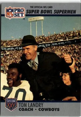 1990-91 Pro Set Super Bowl XXV Silver Anniversary Commemorative #27 Tom Landry - Football Card Single