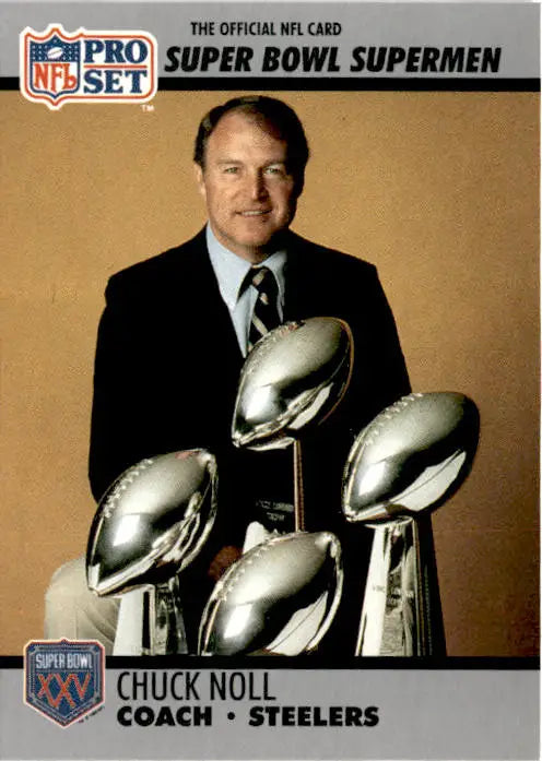 1990-91 Pro Set Super Bowl XXV Silver Anniversary Commemorative #29 Chuck Noll