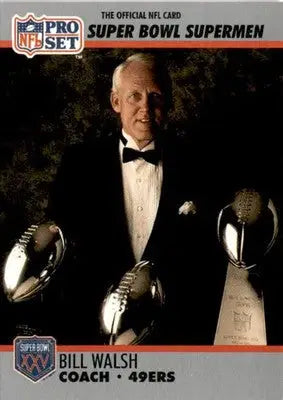 1990-91 Pro Set Super Bowl XXV Silver Anniversary Commemorative #31 Bill Walsh - Football Card Single