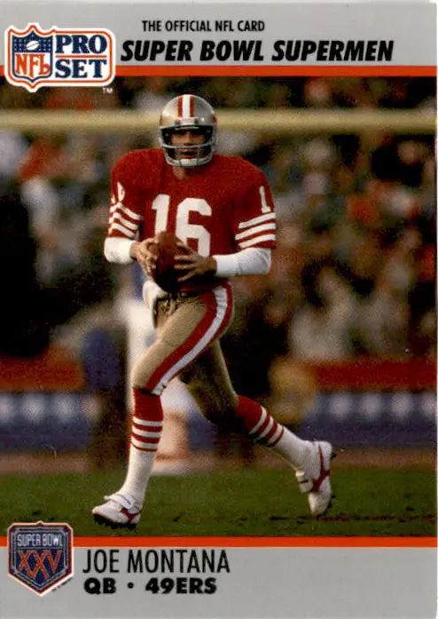 1990-91 Pro Set Super Bowl XXV Silver Anniversary Commemorative #33 Joe Montana