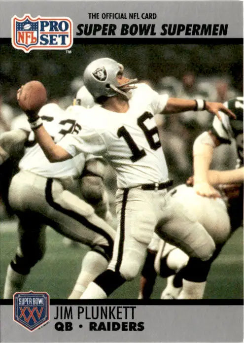 1990-91 Pro Set Super Bowl XXV Silver Anniversary Commemorative #35 Jim Plunkett - Football Card Single