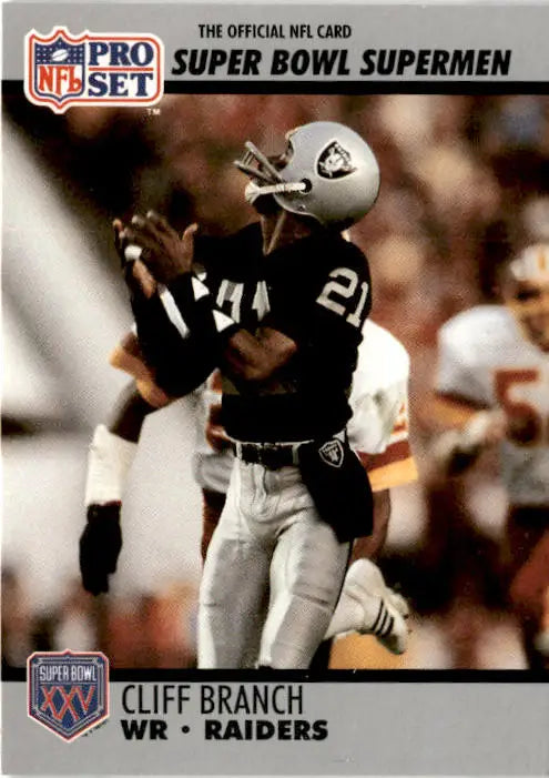 1990-91 Pro Set Super Bowl XXV Silver Anniversary Commemorative #46 Cliff Branch - Football Card Single