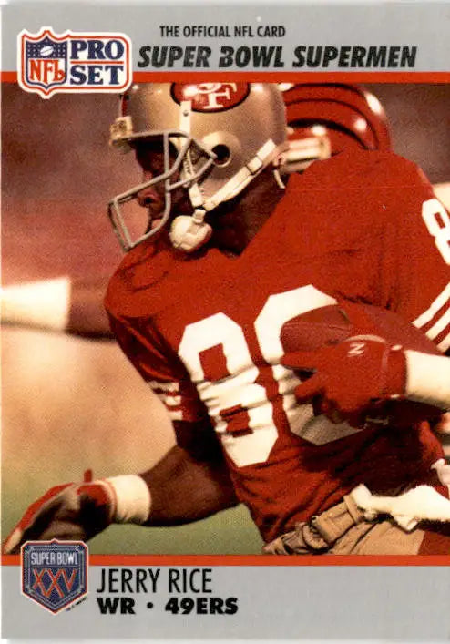 1990-91 Pro Set Super Bowl XXV Silver Anniversary Commemorative #48 Jerry Rice - Football Card Single