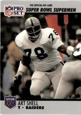 1990-91 Pro Set Super Bowl XXV Silver Anniversary Commemorative #60 Art Shell - Football Card Single