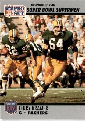 1990-91 Pro Set Super Bowl XXV Silver Anniversary Commemorative #64 Jerry Kramer - Football Card Single