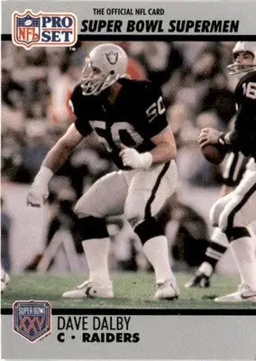 1990-91 Pro Set Super Bowl XXV Silver Anniversary Commemorative #70 Dave Dalby - Football Card Single