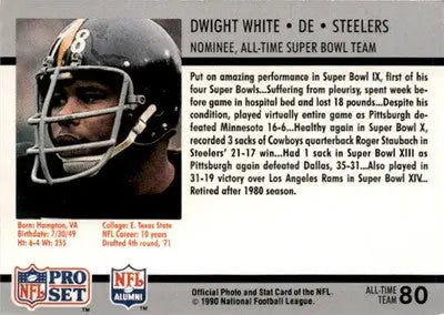 1990-91 Pro Set Super Bowl XXV Silver Anniversary Commemorative #80 Dwight White - Football Card Single