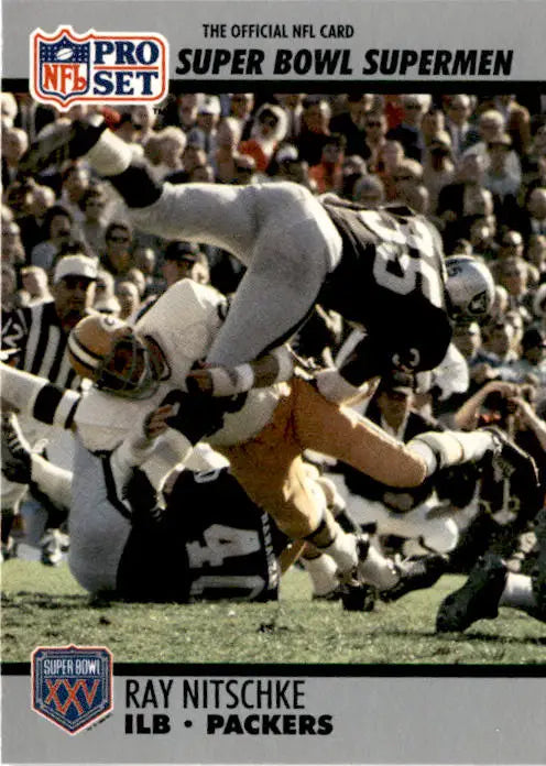 1990-91 Pro Set Super Bowl XXV Silver Anniversary Commemorative #92 Ray Nitschke - Football Card Single