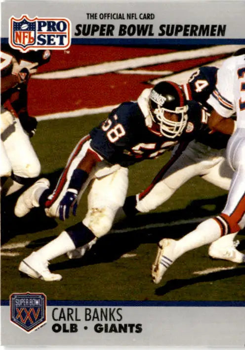 1990-91 Pro Set Super Bowl XXV Silver Anniversary Commemorative #94 Carl Banks - Football Card Single