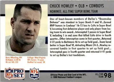 1990-91 Pro Set Super Bowl XXV Silver Anniversary Commemorative #98 Chuck Howley - Football Card Single