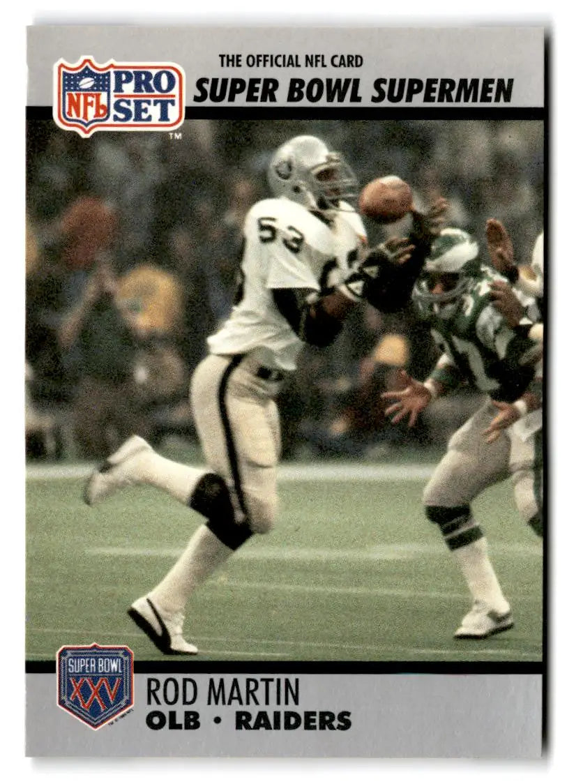 1990-91 Pro Set Super Bowl XXV Silver Anniversary Commemorative #99 Rod Martin - Football Card Single