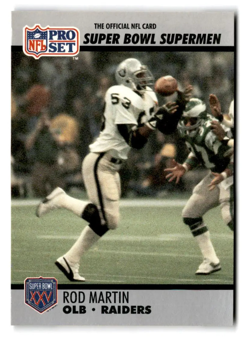 1990-91 Pro Set Super Bowl XXV Silver Anniversary Commemorative #99 Rod Martin - Football Card Single