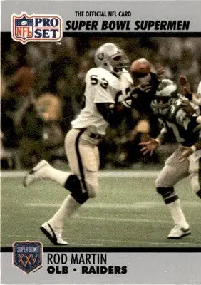 1990-91 Pro Set Super Bowl XXV Silver Anniversary Commemorative #99 Rod Martin - Football Card Single