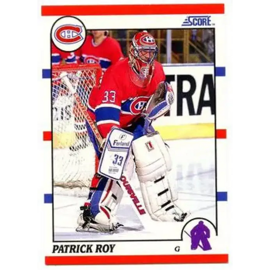 1990-91 Score #10 Patrick Roy NM-MT Montreal Canadiens Hockey Card - Hockey Card Single