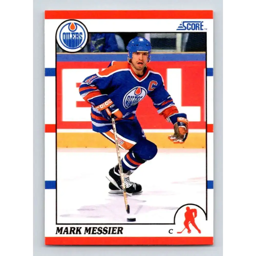 1990-91 Score #100 Mark Messier NM-MT Edmonton Oilers Hockey Card - Hockey Card Single