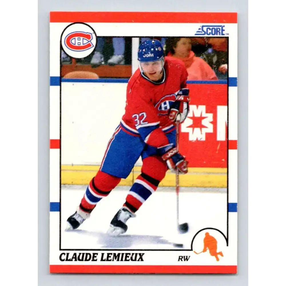 1990-91 Score #111 Claude Lemieux NM-MT Montreal Canadiens Hockey Card - Hockey Card Single