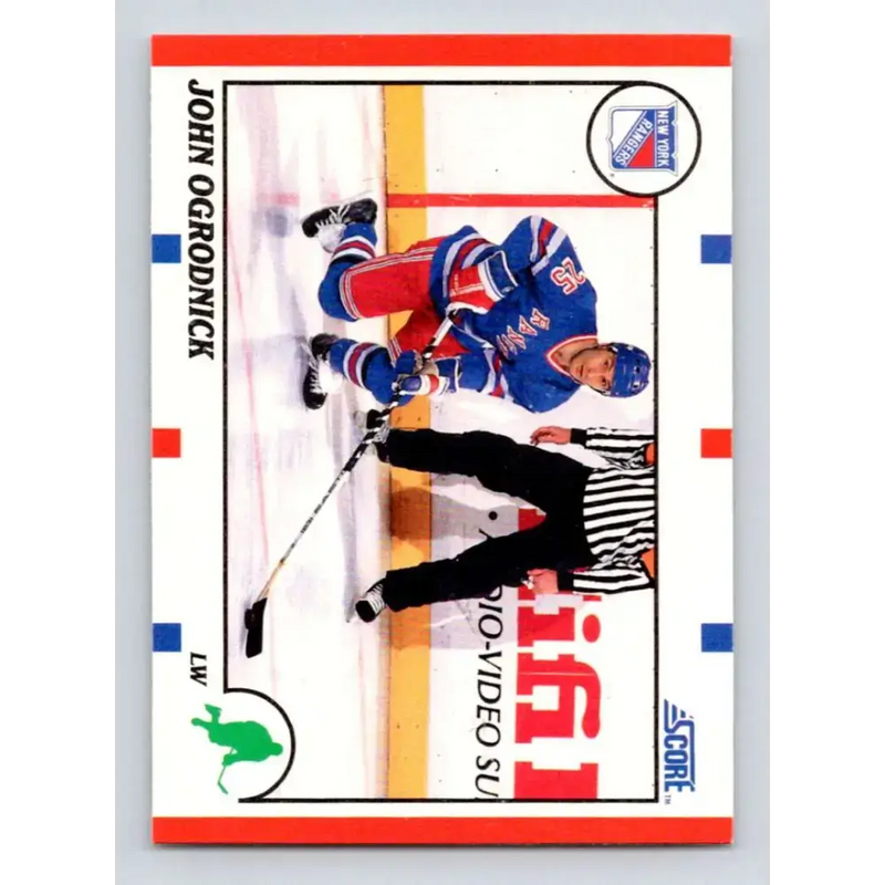 1990-91 Score #113 John Ogrodnick NM-MT New York Rangers Hockey Card