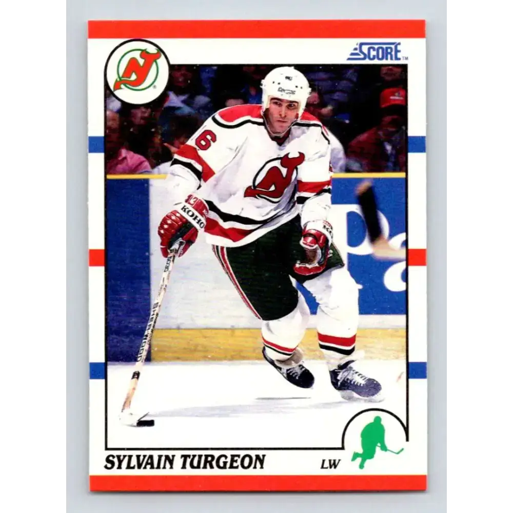 1990-91 Score #116 Sylvain Turgeon NM-MT New Jersey Devils Hockey Card - Hockey Card Single
