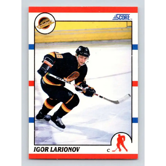 1990-91 Score #123 Igor Larionov NM-MT RC Rookie Vancouver Canucks Hockey Card