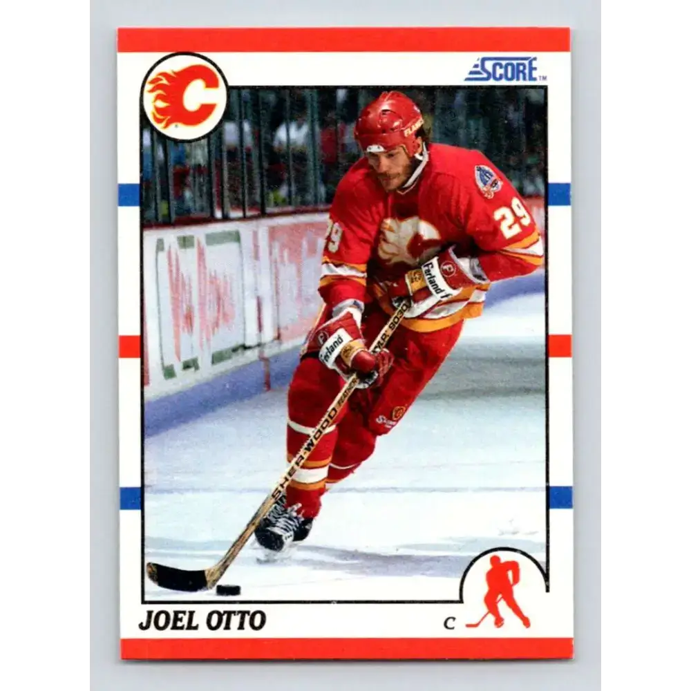 1990-91 Score #128 Joel Otto NM-MT Calgary Flames Hockey Card - Hockey Card Single