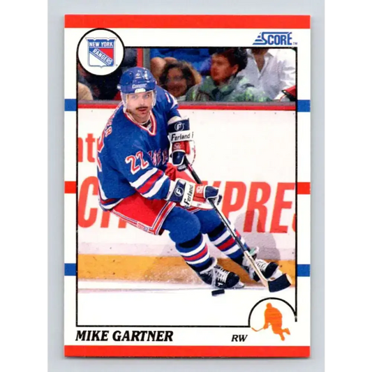 1990-91 Score #130 Mike Gartner NM-MT New York Rangers Hockey Card
