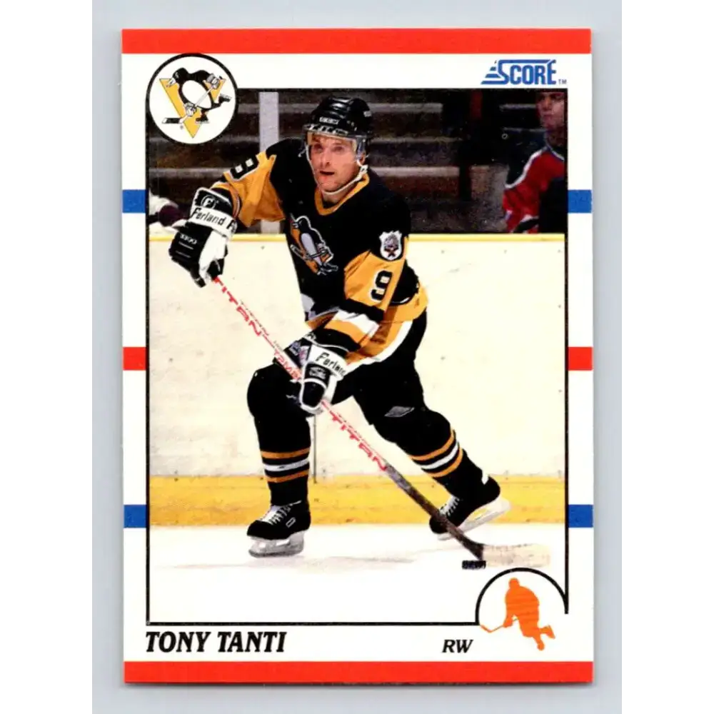 1990-91 Score #137 Tony Tanti NM-MT Pittsburgh Penguins Hockey Card - Hockey Card Single