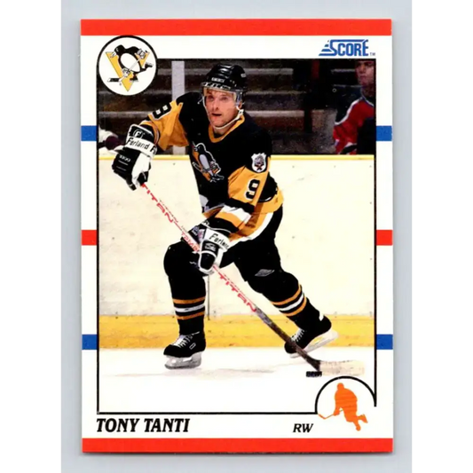 1990-91 Score #137 Tony Tanti NM-MT Pittsburgh Penguins Hockey Card