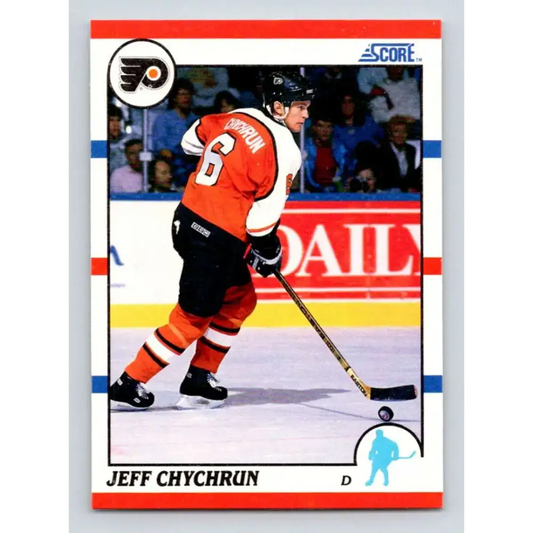 1990-91 Score #138 Jeff Chychrun NM-MT RC Rookie Philadelphia Flyers Hockey Card - Hockey Card Single
