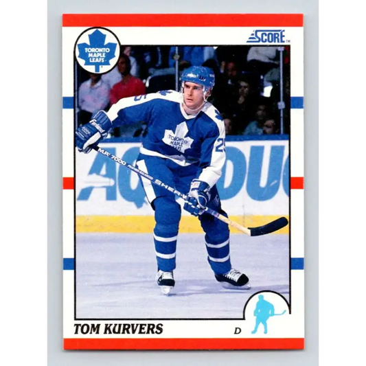 1990-91 Score #142 Tom Kurvers NM-MT Toronto Maple Leafs Hockey Card - Hockey Card Single