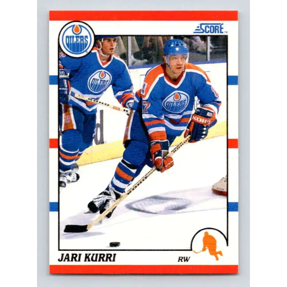 1990-91 Score #158 Jari Kurri NM-MT Edmonton Oilers Hockey Card - Hockey Card Single