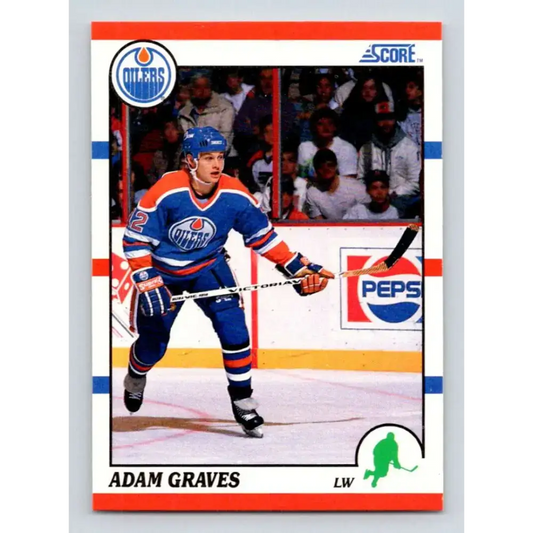 1990-91 Score #163 Adam Graves NM-MT RC Rookie Edmonton Oilers Hockey Card - Hockey Card Single