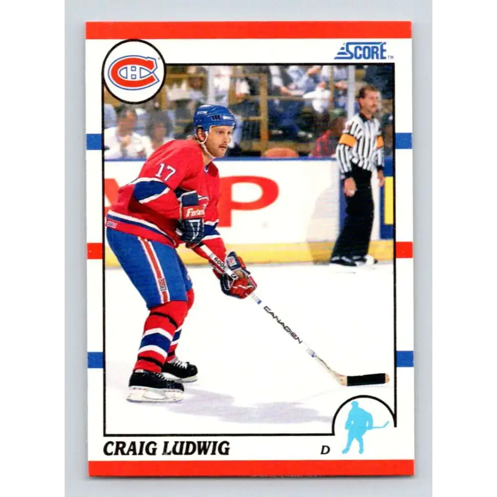 1990-91 Score #165 Craig Ludwig NM-MT Montreal Canadiens Hockey Card - Hockey Card Single