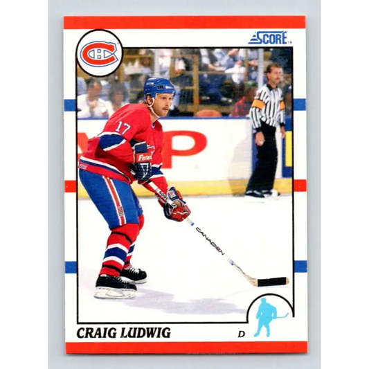 1990-91 Score #165 Craig Ludwig NM-MT Montreal Canadiens Hockey Card - Hockey Card Single