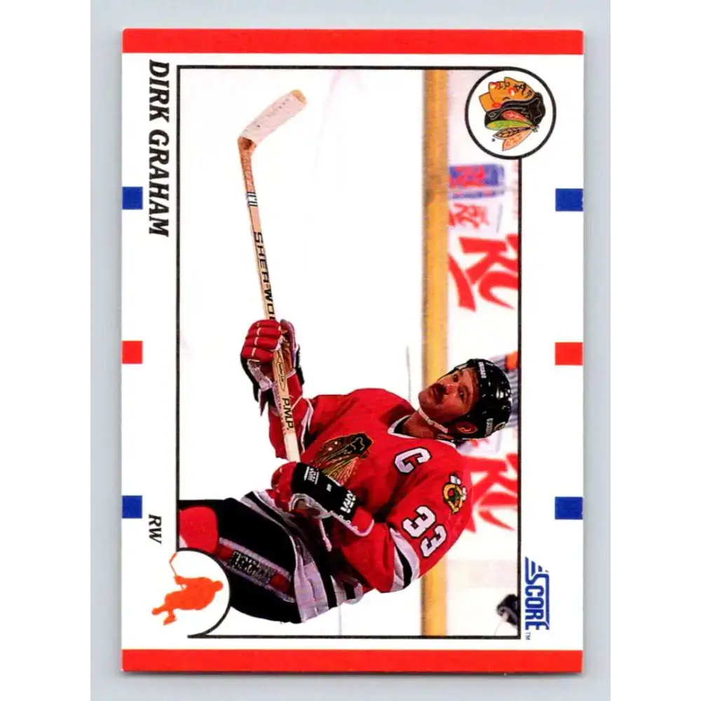 1990-91 Score #17 Dirk Graham NM-MT Chicago Blackhawks Hockey Card - Hockey Card Single