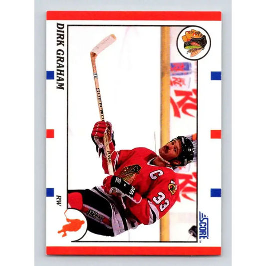 1990-91 Score #17 Dirk Graham NM-MT Chicago Blackhawks Hockey Card