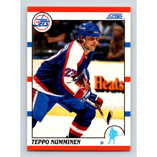 1990-91 Score #176 Teppo Numminen NM-MT RC Rookie Winnipeg Jets Hockey Card