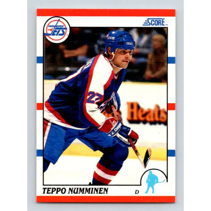 1990-91 Score #176 Teppo Numminen NM-MT RC Rookie Winnipeg Jets Hockey Card - Hockey Card Single