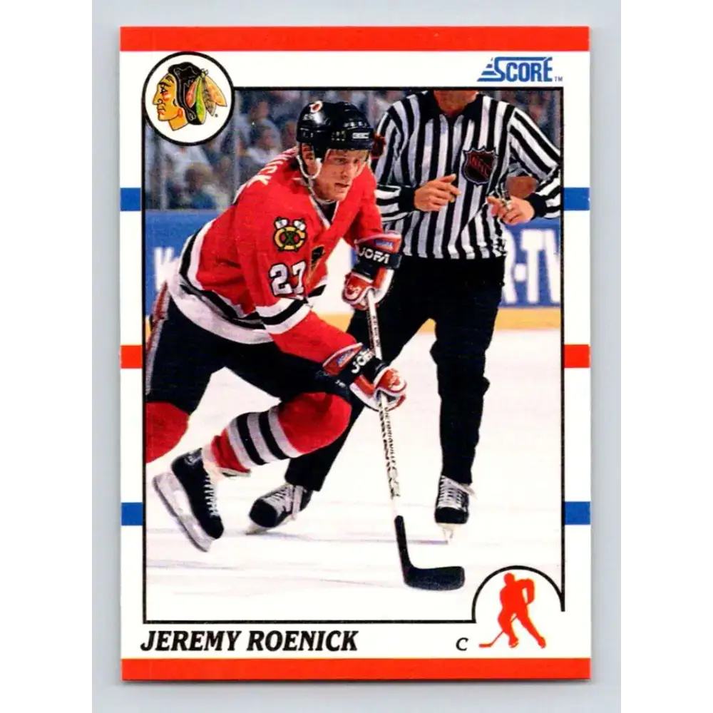 1990-91 Score #179 Jeremy Roenick NM-MT RC Rookie Chicago Blackhawks Hockey Card - Hockey Card Single