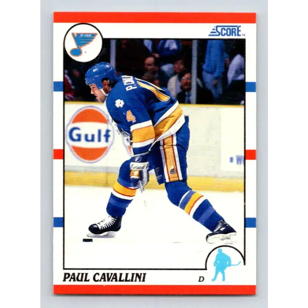 1990-91 Score #185 Paul Cavallini NM-MT St. Louis Blues Hockey Card - Hockey Card Single