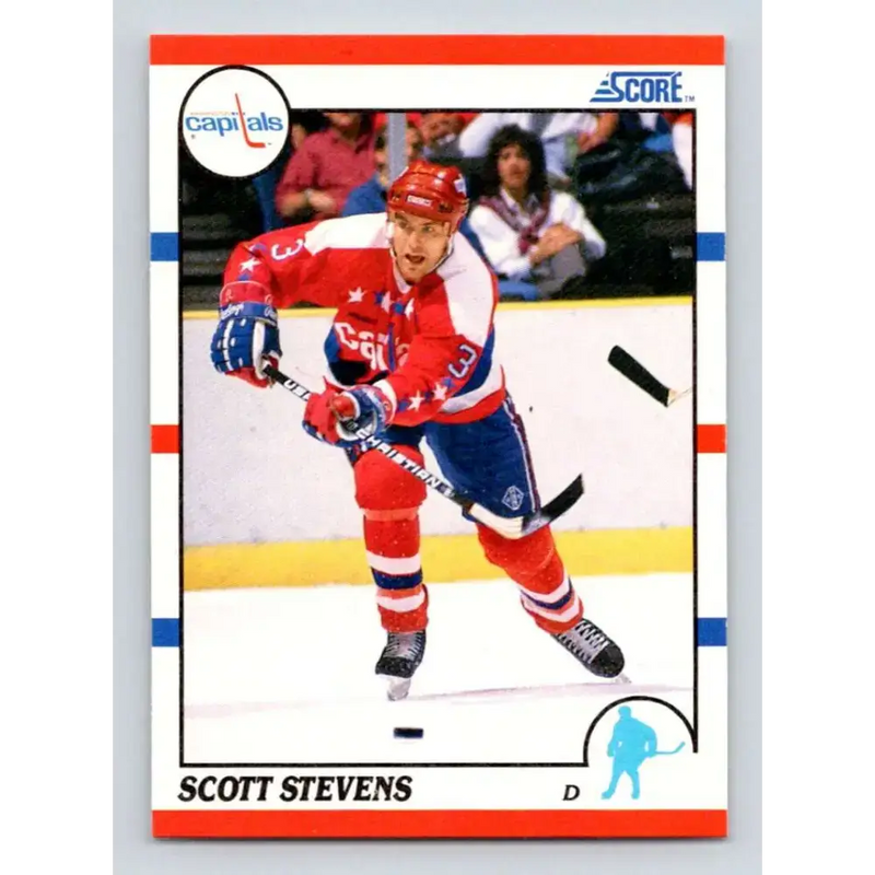 1990-91 Score #188 Scott Stevens NM-MT Washington Capitals Hockey Card - Hockey Card Single