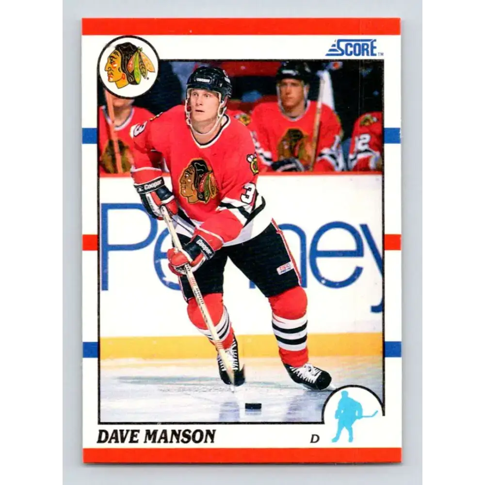 1990-91 Score #193 Dave Manson NM-MT Chicago Blackhawks Hockey Card