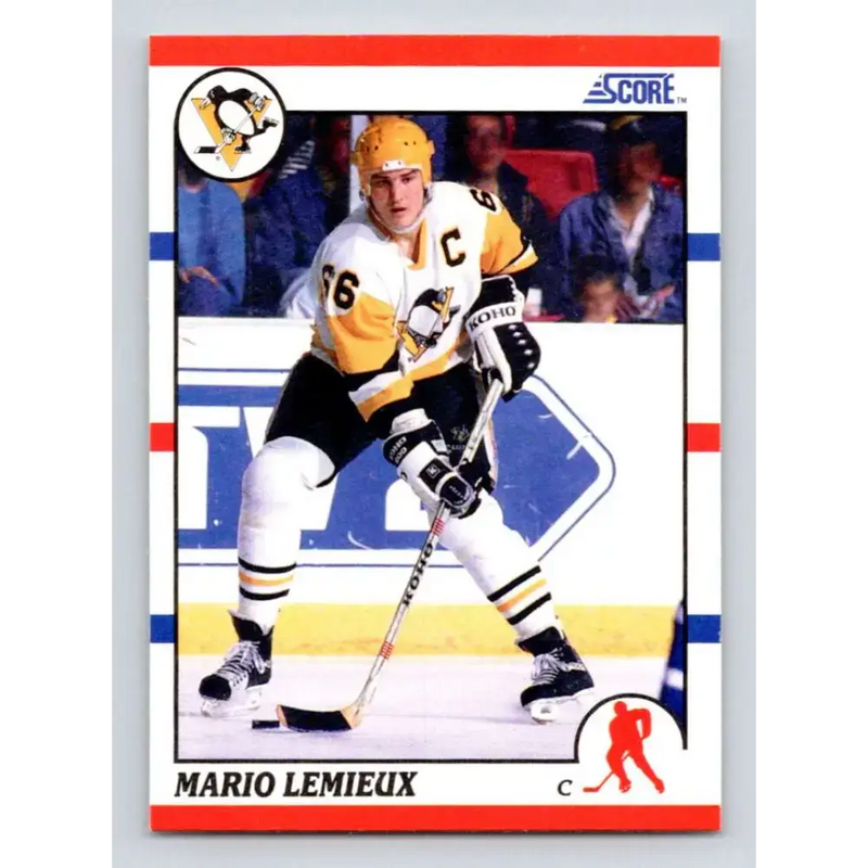 1990-91 Score #2 Mario Lemieux NM-MT Pittsburgh Penguins Hockey Card - Hockey Card Single